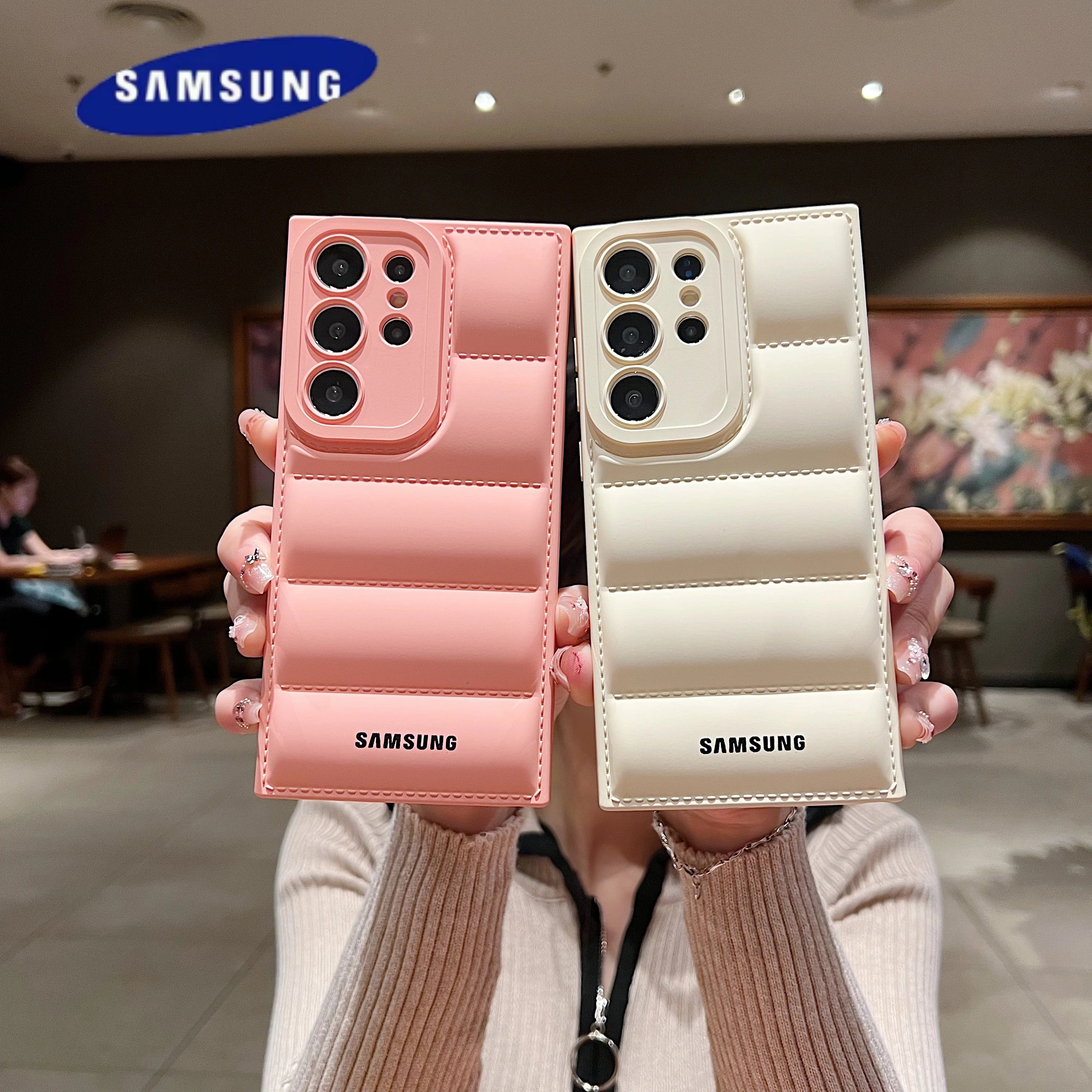 Wave Puffer Silicone Case for Samsung