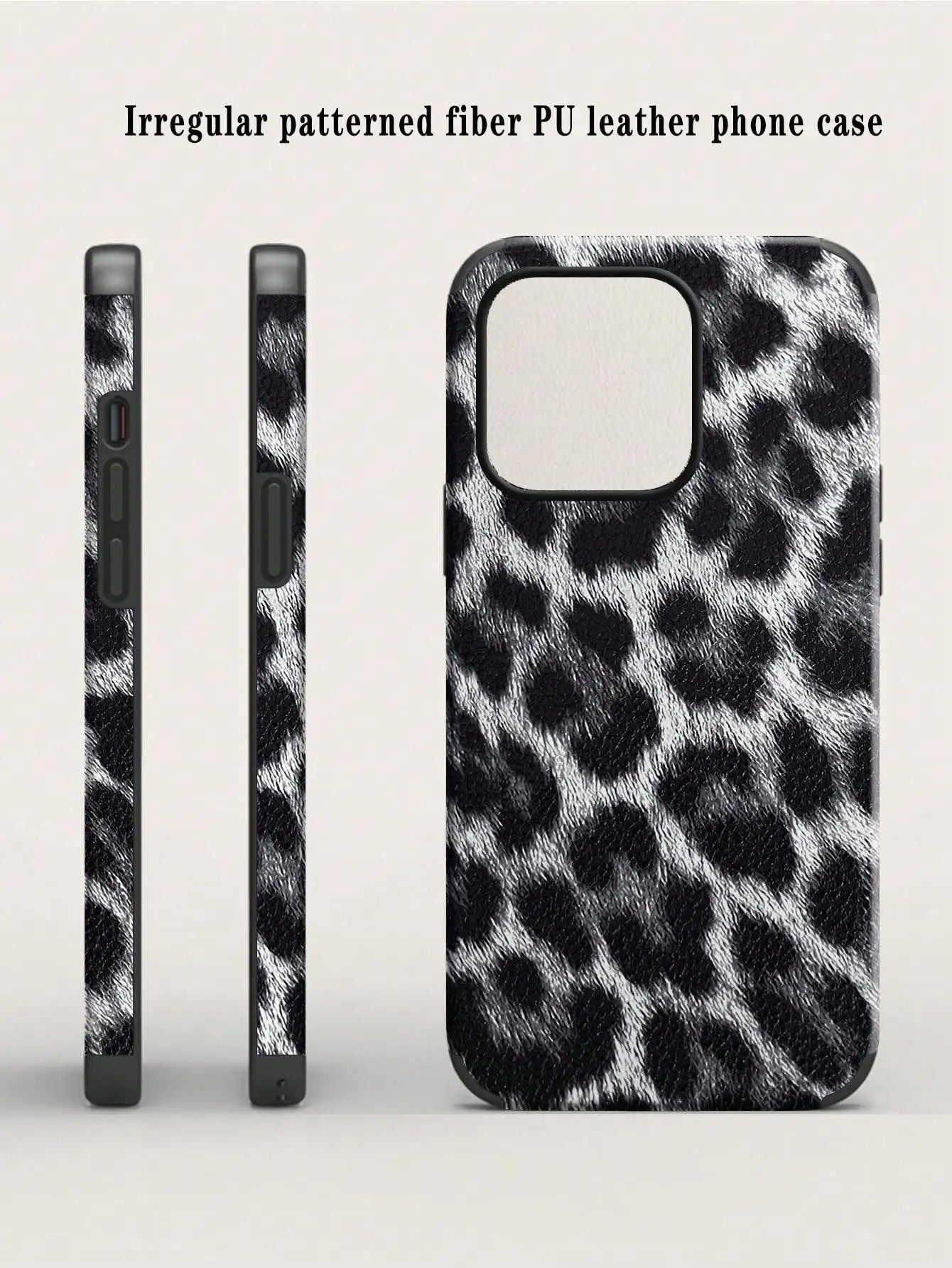Leopard Print PU Leather Shockproof Phone Case