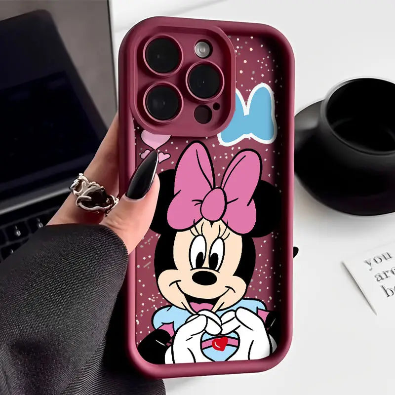 Mickey & Minnie Finger Heart iPhone Case