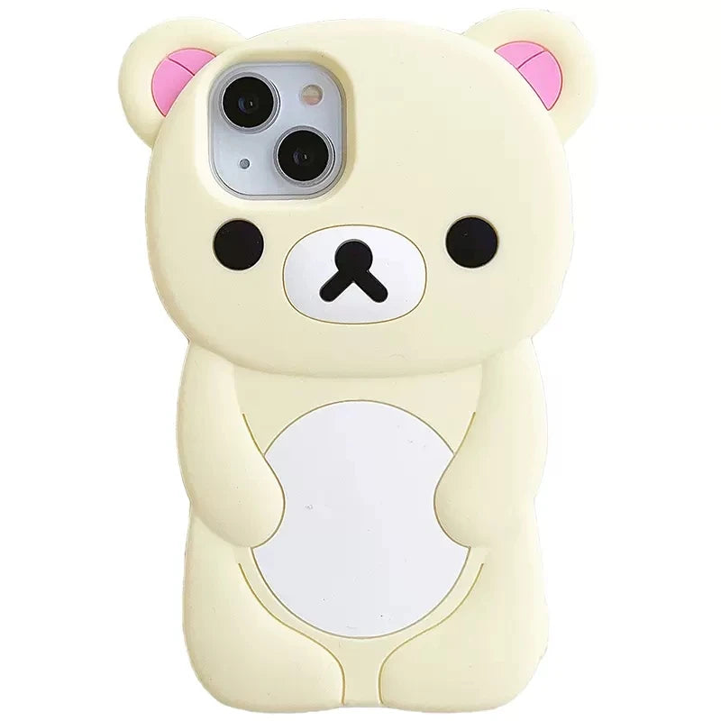 Rilakkuma Bear Silicone Case for iPhone