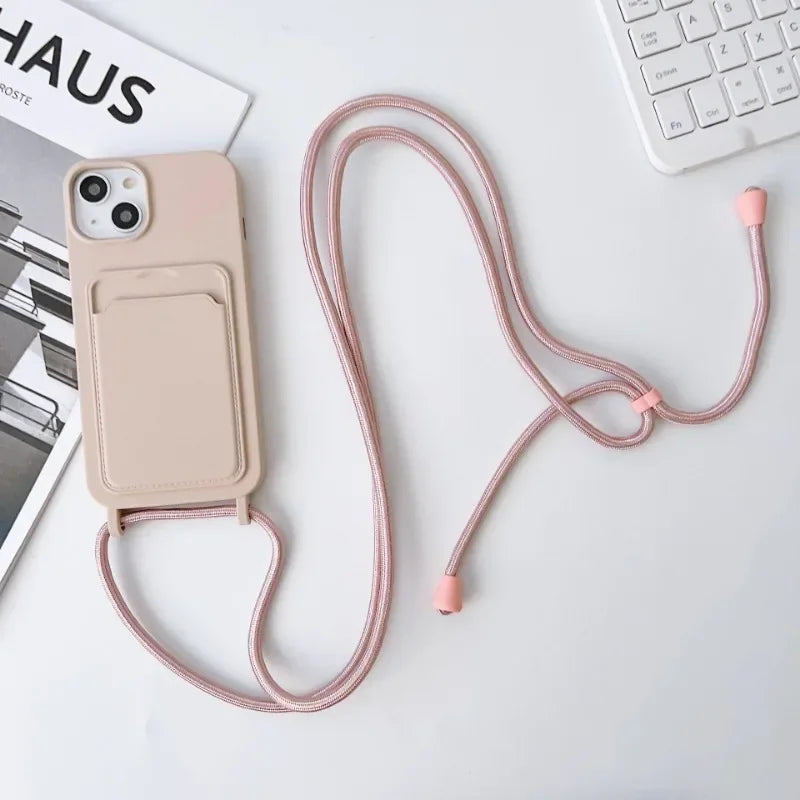 Crossbody Lanyard Rope Phone Case for iPhone