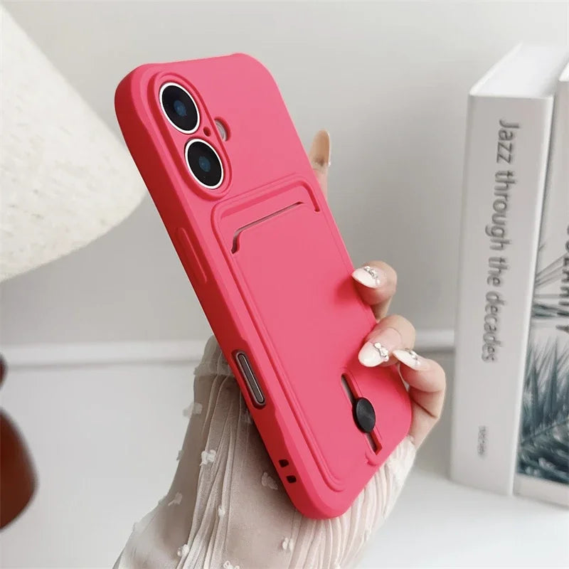 Silicone Wallet Phone Case for iPhone