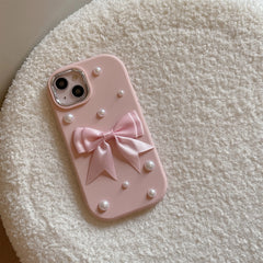 Pearl Bow Chain iPhone Case