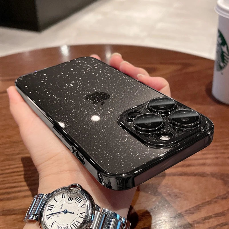 Glitter Clear Plating Case for iPhone