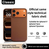 Woven Fabric iPhone Case Textured Slim Grip Magnetic Cover