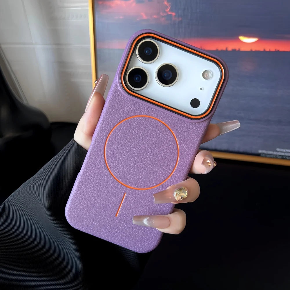 Lichee Pattern Magnetic Phone Case