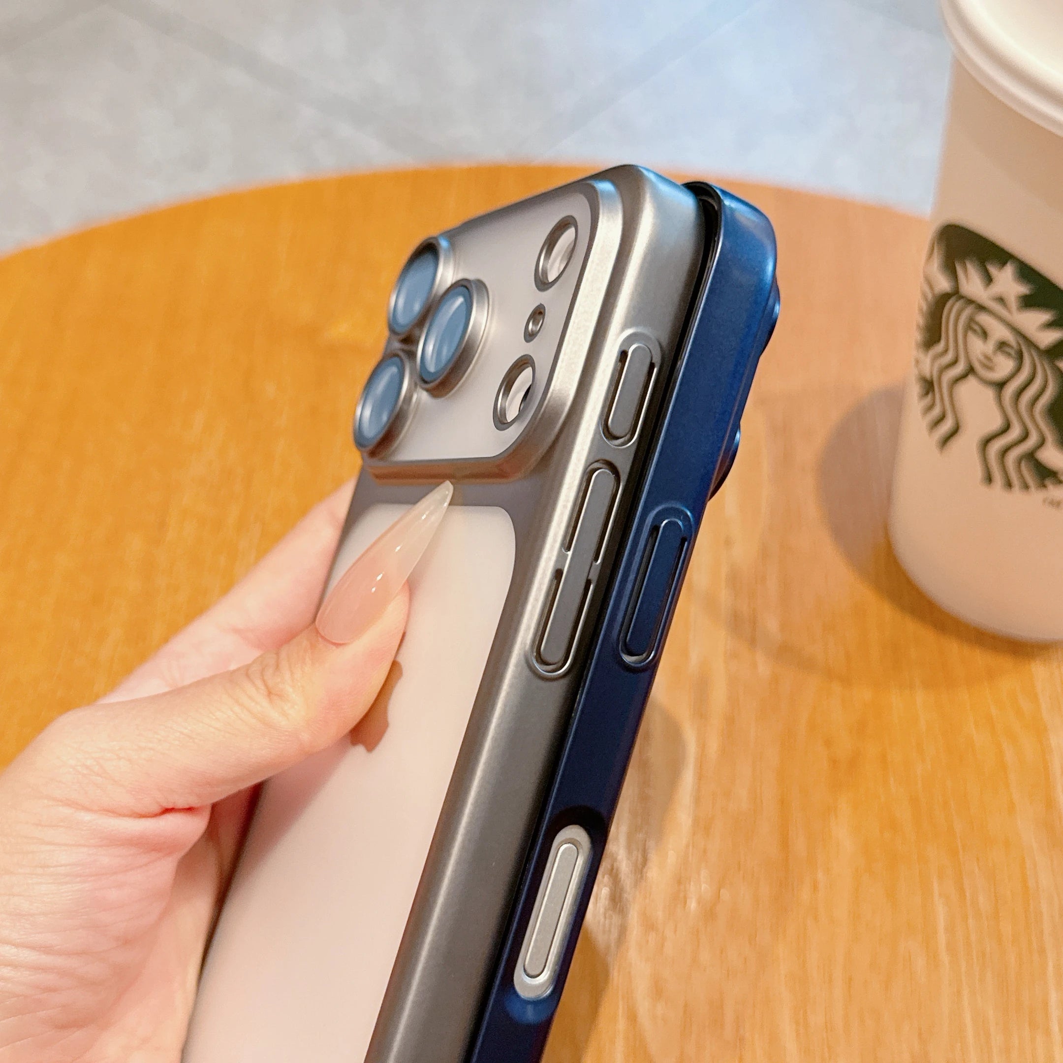 Transparent Plating Frame Phone Case