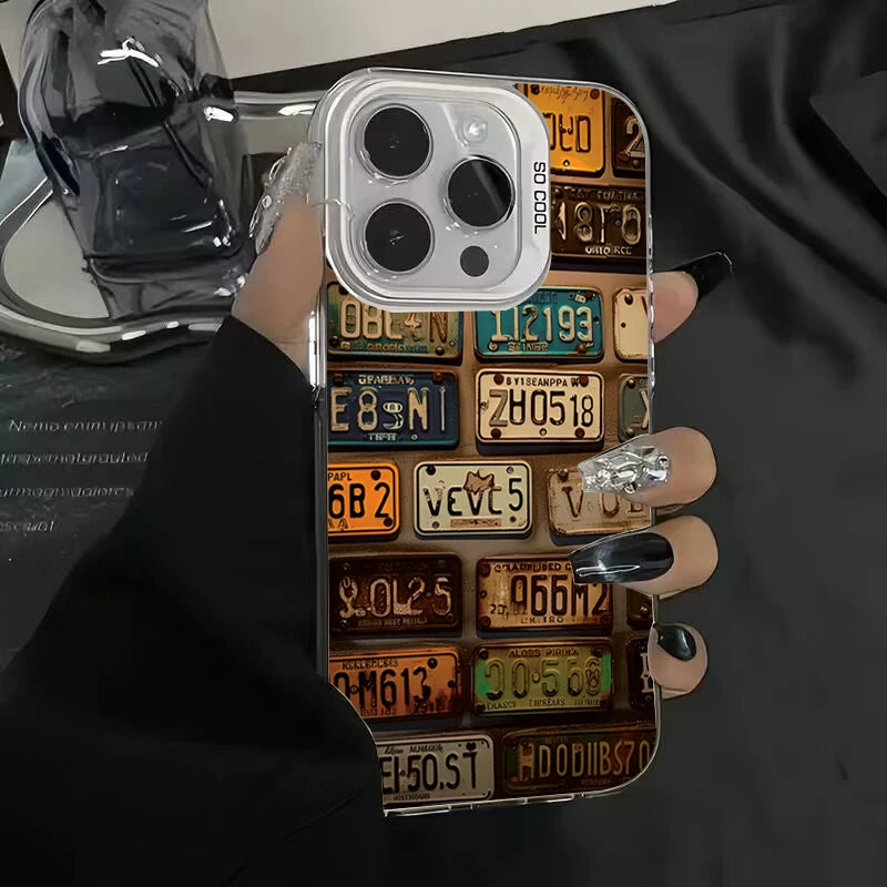 Vintage Car License Plate Phone Case for iPhone