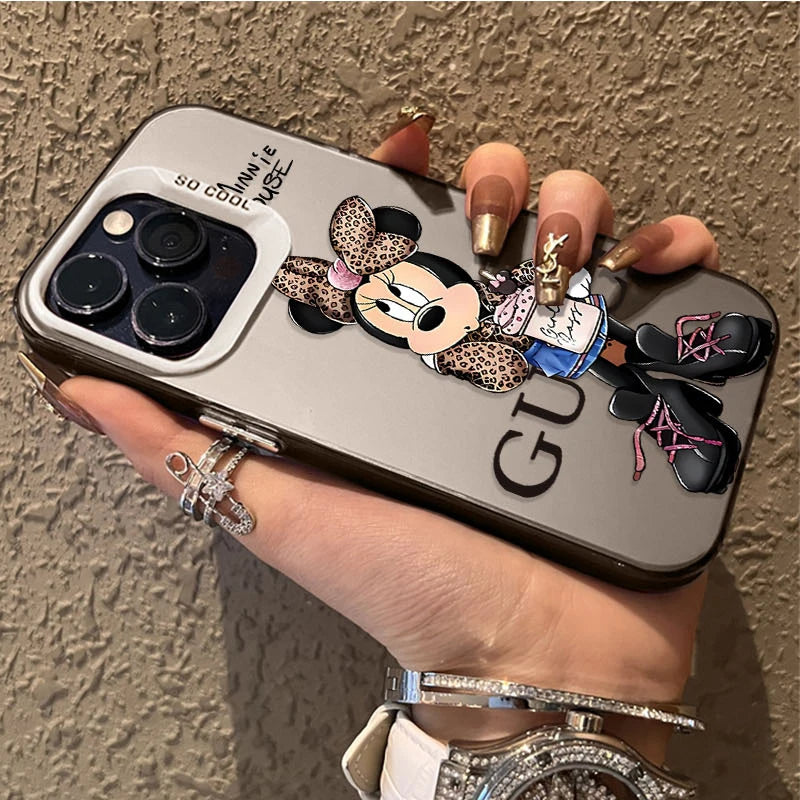 Leopard Print Minnie Matte iPhone Case