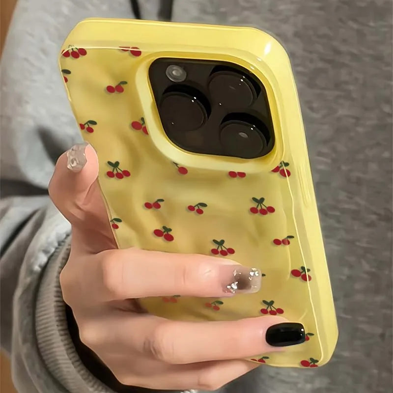 Cherry Fold Texture iPhone Case