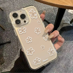 White Flower Clear Phone Case