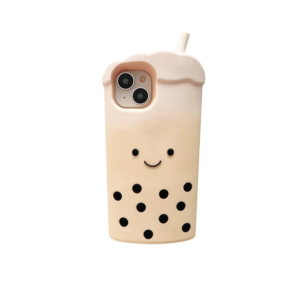 3D Pearl Milk Tea Cup Phone Case
