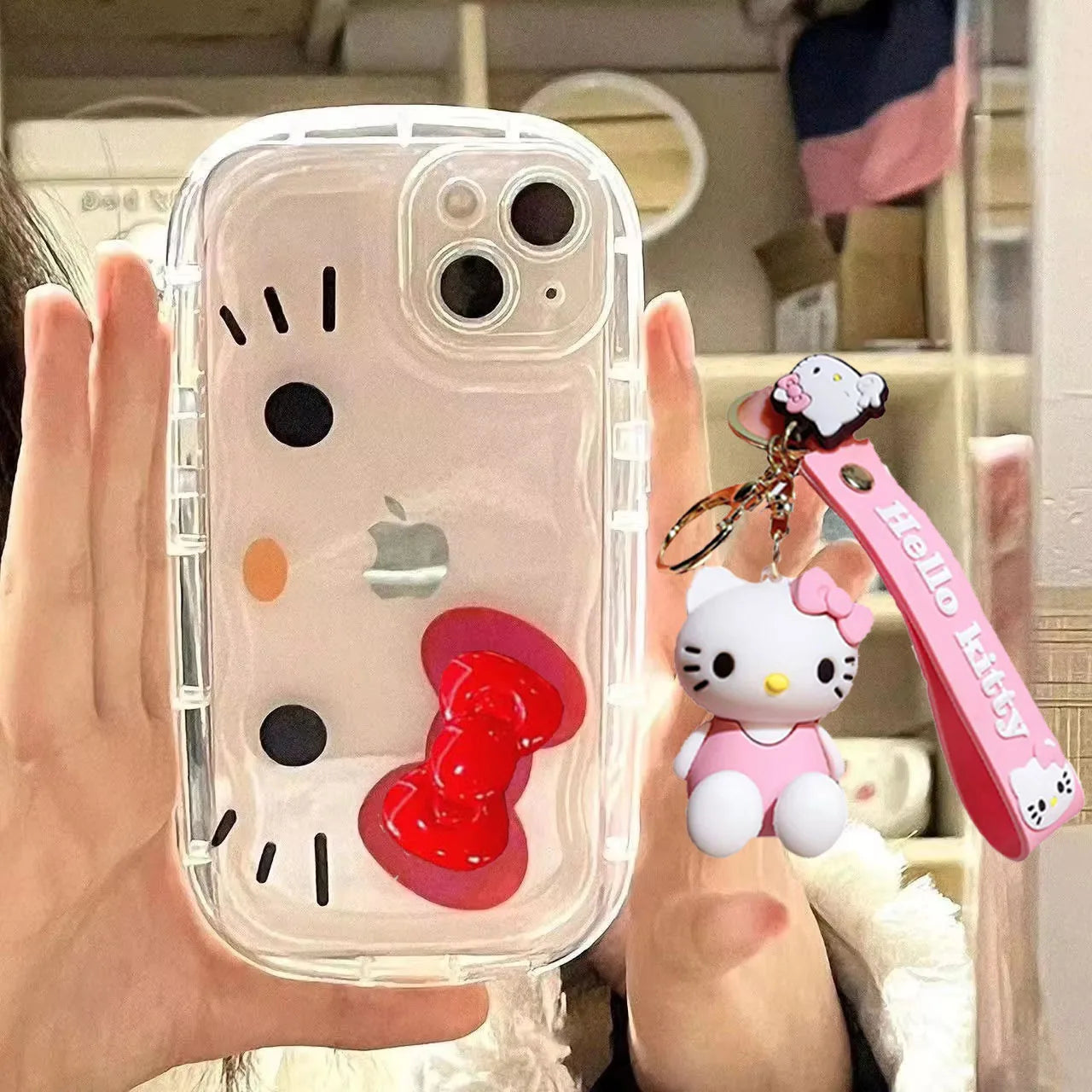 Hello Kitty Red Bow Strap Phone Case