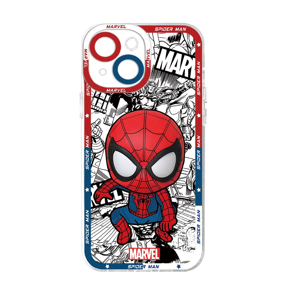 Marvel Spider-Man & Venom Clear Phone Case for iPhone