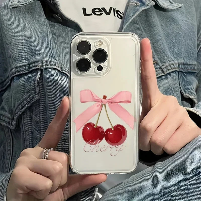 Cherry Bow Clear Case for iPhone
