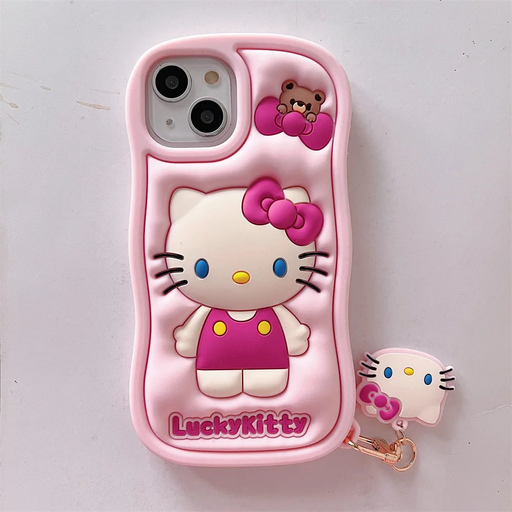 3D Hello Kitty Soft Phone Case