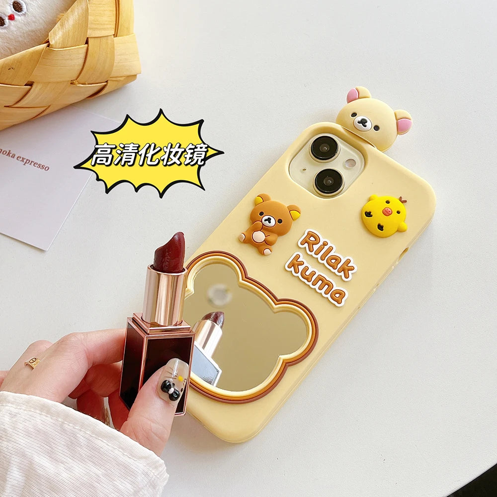 Rilakkuma Bear Mirror Phone Case