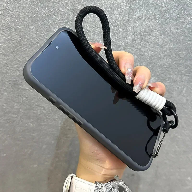 Candy Color Magnetic Case with Lanyard for iPhone