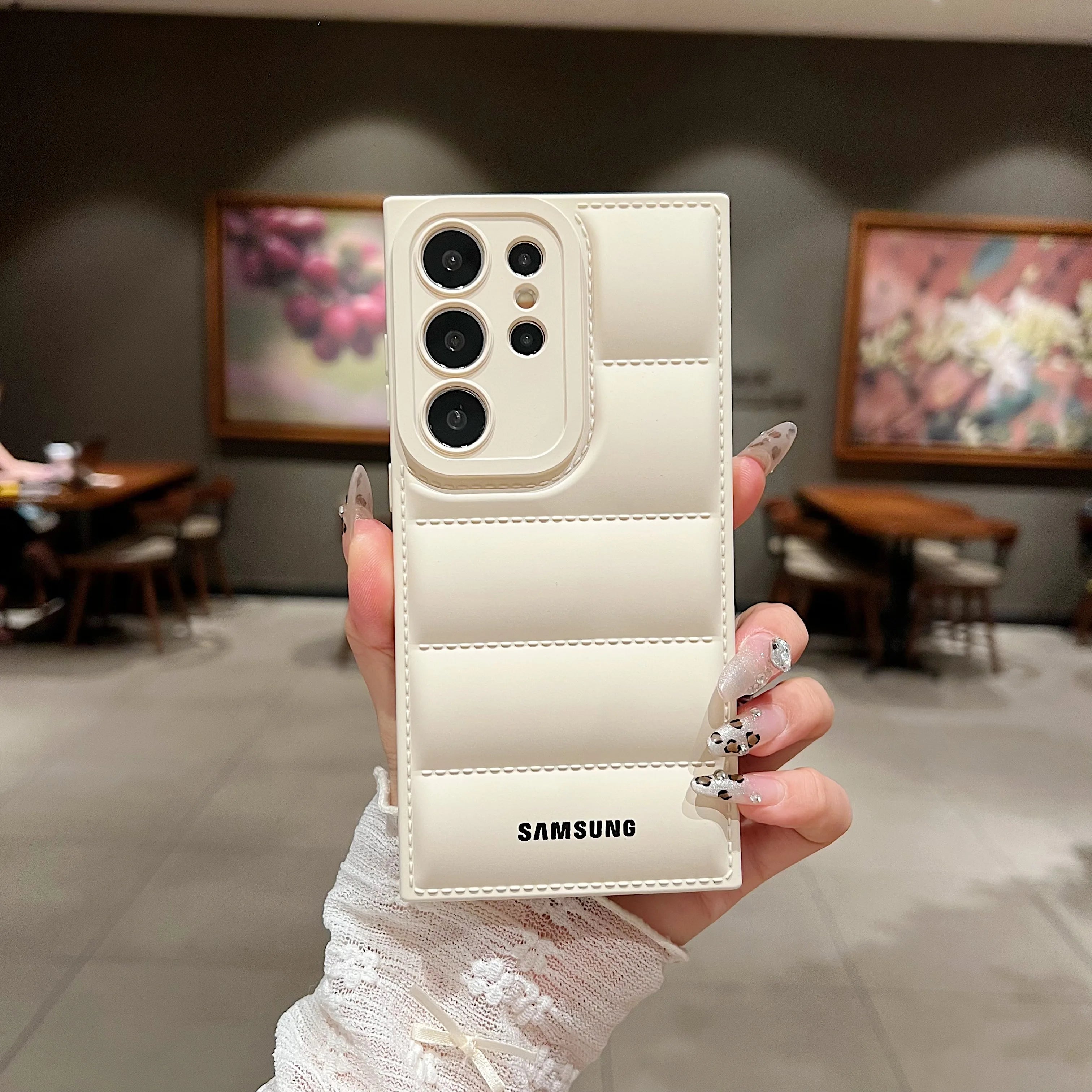 Wave Puffer Silicone Case for Samsung