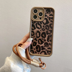 Leopard Print Case with Lanyard