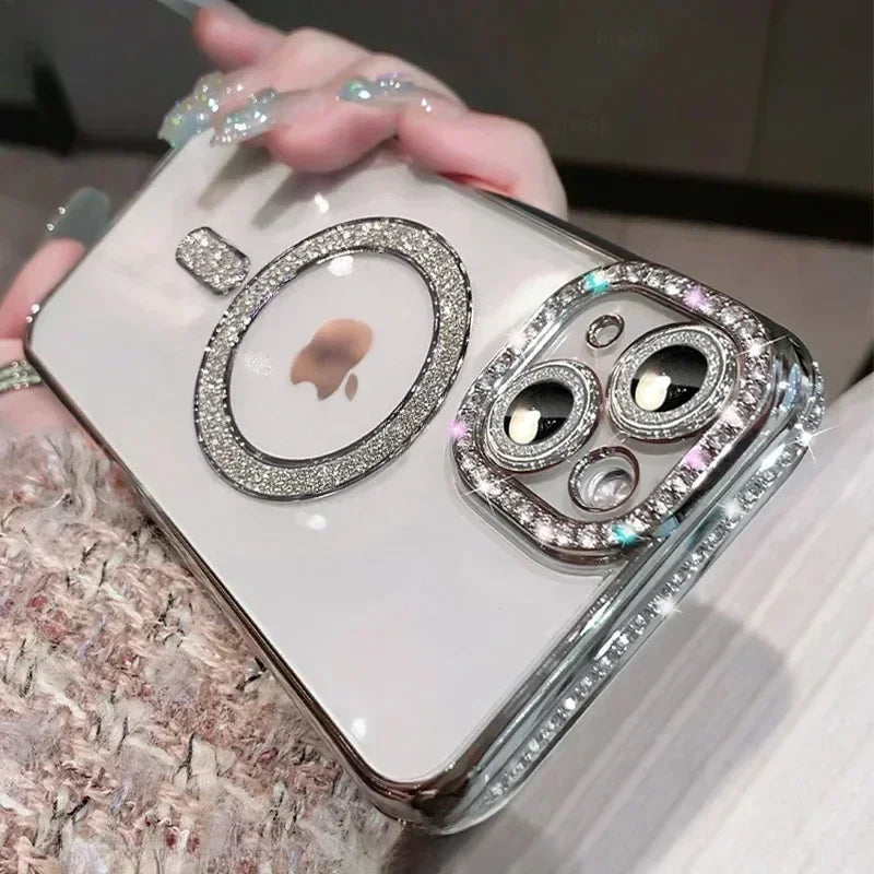 Clear Bling Crystal Phone Case with Magsafe