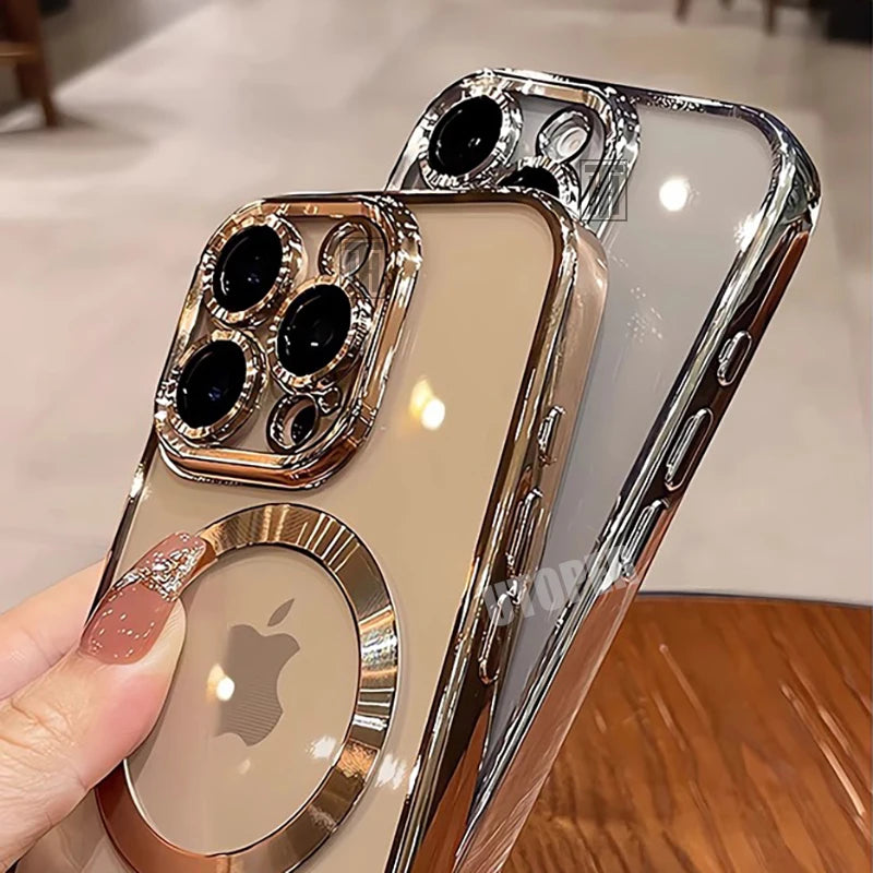 Desert Gold Clear Magnetic Case for iPhone