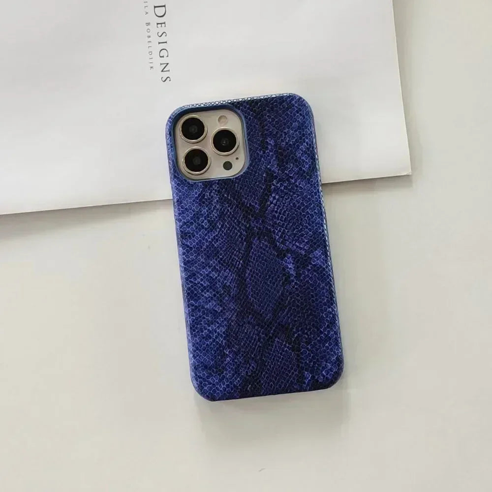 Python Pattern Leather Phone Case