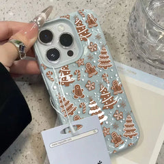 White Christmas Tree Snowflake Phone Case for iPhone