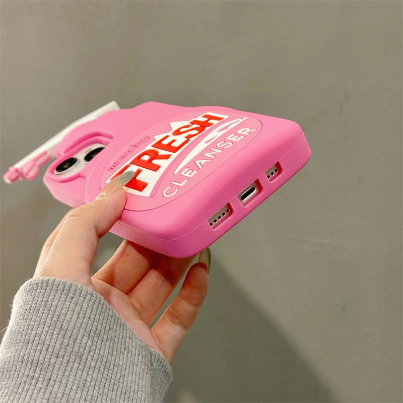 3D Stereo Cleaner Silicone Case for iPhone