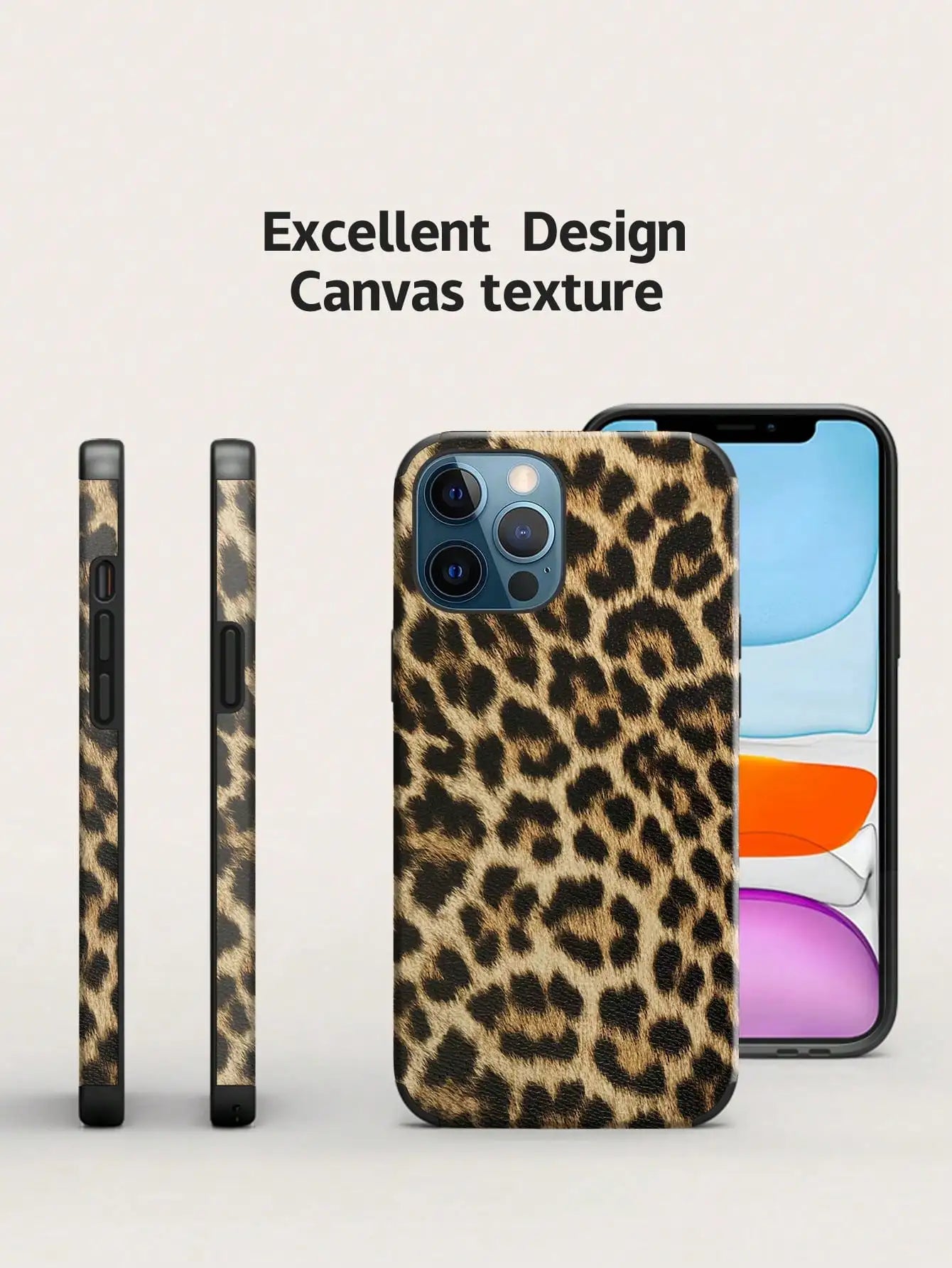 Leopard Print PU Leather Shockproof Phone Case