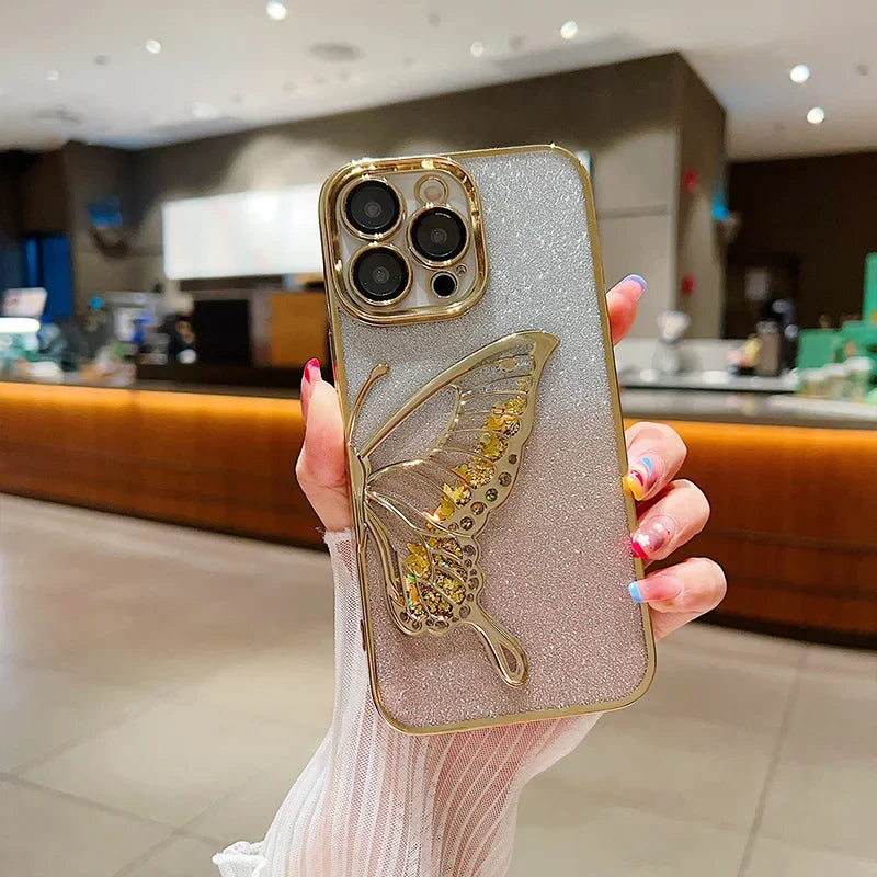 Quicksand Butterfly Glitter Phone Case