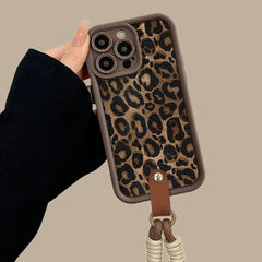 Leopard Lanyard Case for iPhone