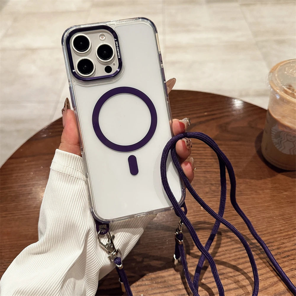 Crossbody Magnetic Lanyard Phone Case for iPhone