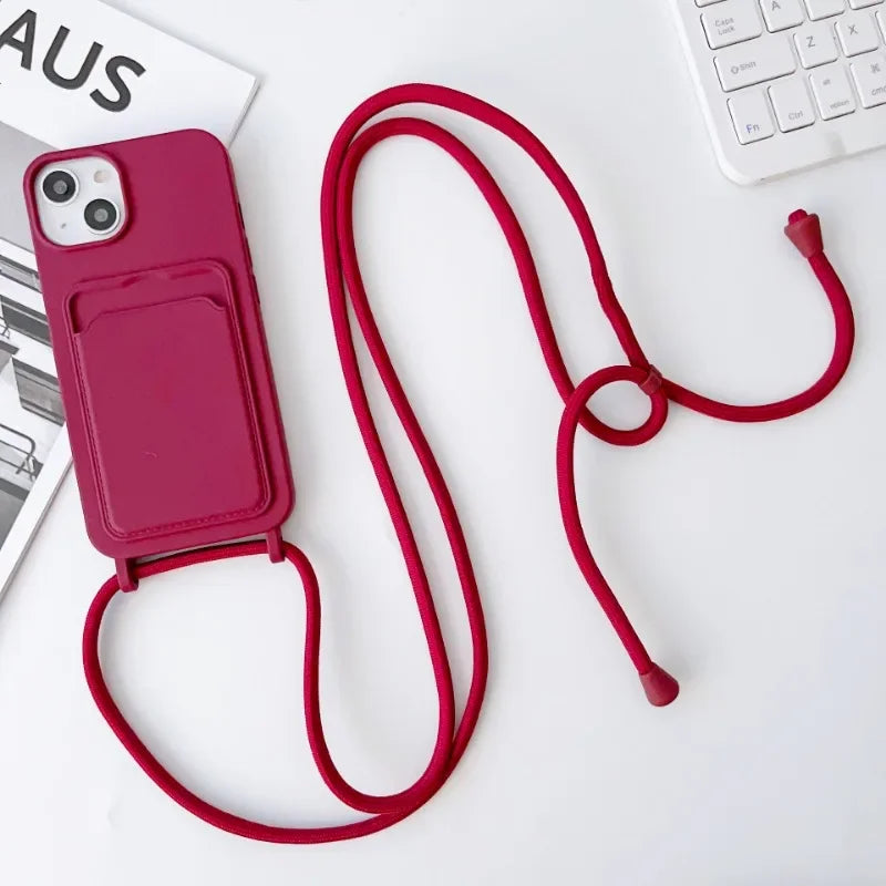 Crossbody Lanyard Rope Phone Case for iPhone