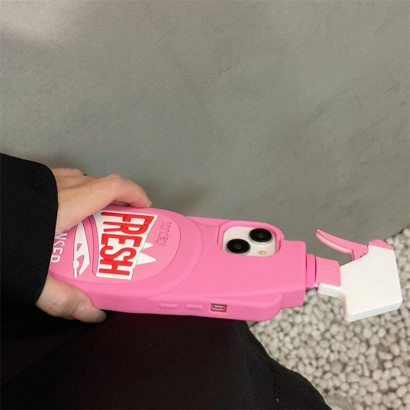 3D Stereo Cleaner Silicone Case for iPhone