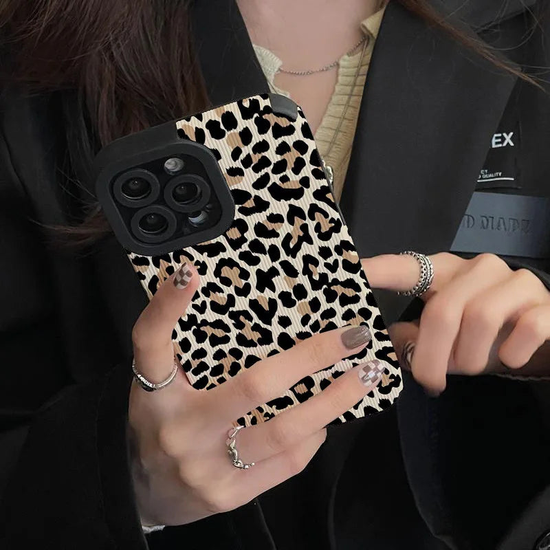 Creative Leopard Cow Print Silicone Case