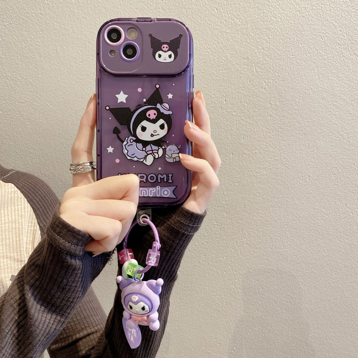 Sanrio Kuromi Flip Mirror iPhone Case