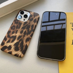 Faux Leather Leopard Print Phone Case