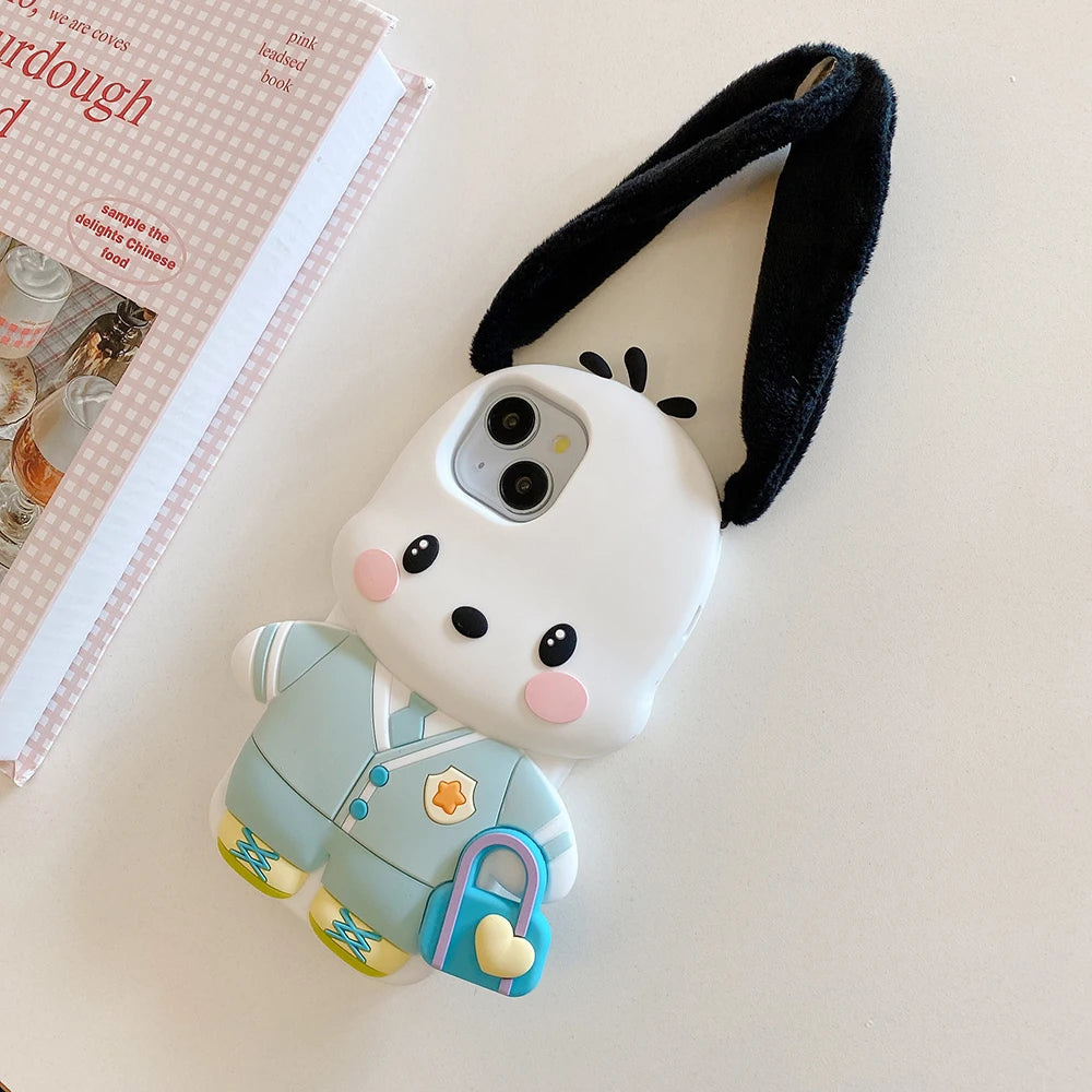 3D Cartoon Dog Silicone Phone Case