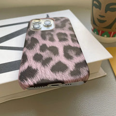 Faux Leather Leopard Print Phone Case
