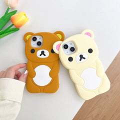 Rilakkuma Bear Silicone Case for iPhone