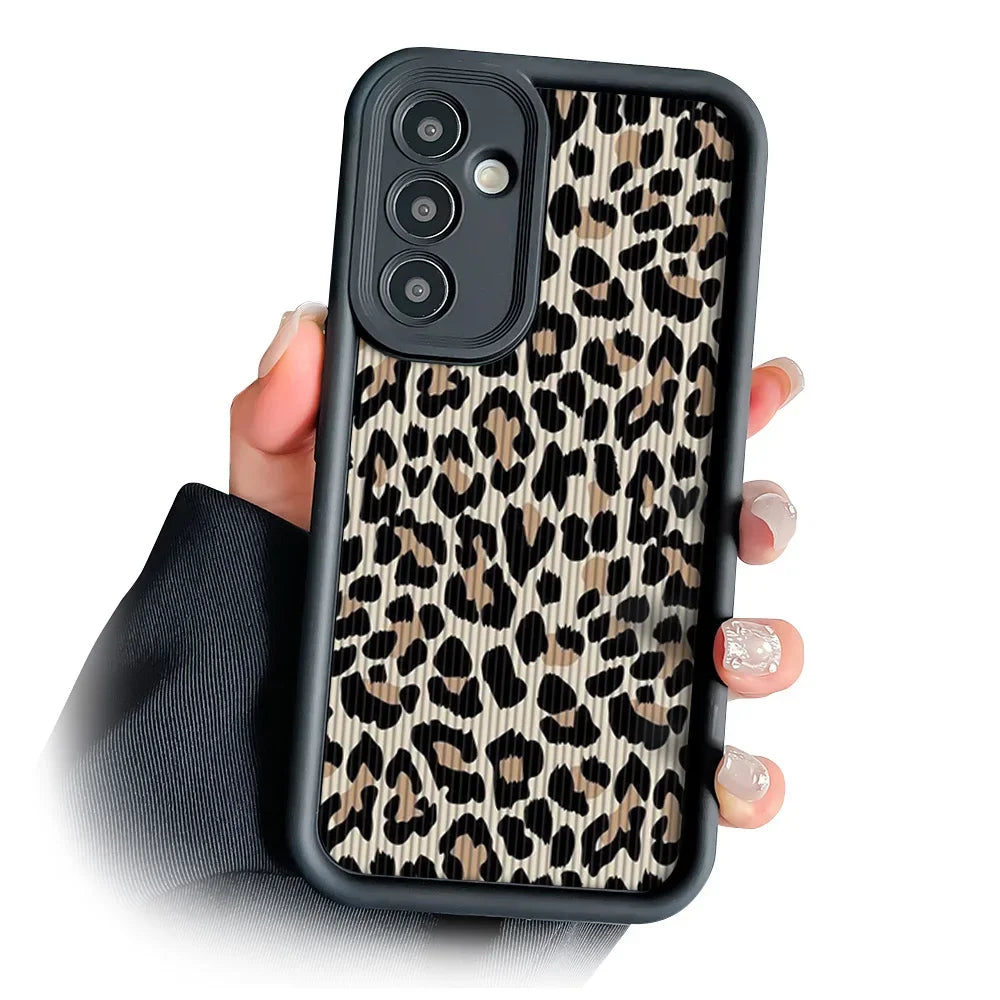 Leopard Wrist Strap Samsung Case