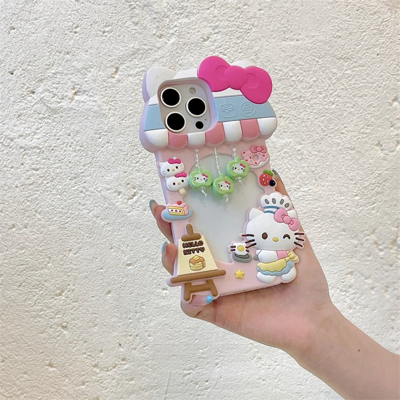 3D Hello Kitty Dessert Case with Strap for iPhone