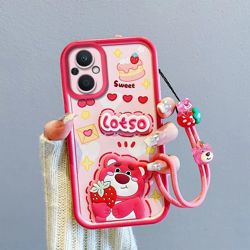3D Kuromi Case with Strap for iPhone