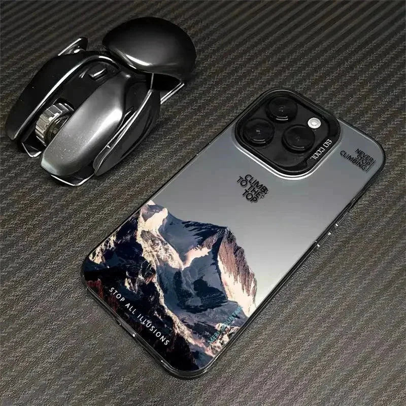 Snow Mountain Landscape Matte Phone Case for iPhone