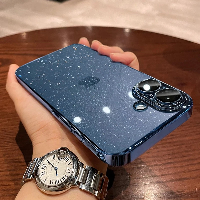 Glitter Clear Plating Case for iPhone