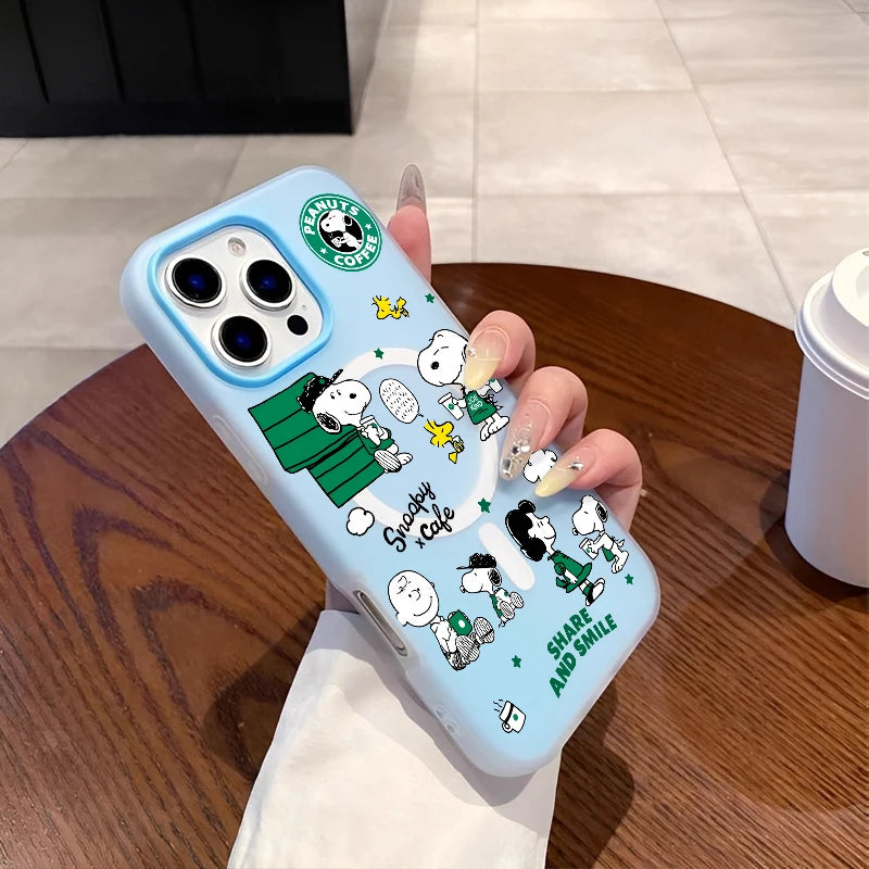Snoopy Coffee Magnetic Phone Case