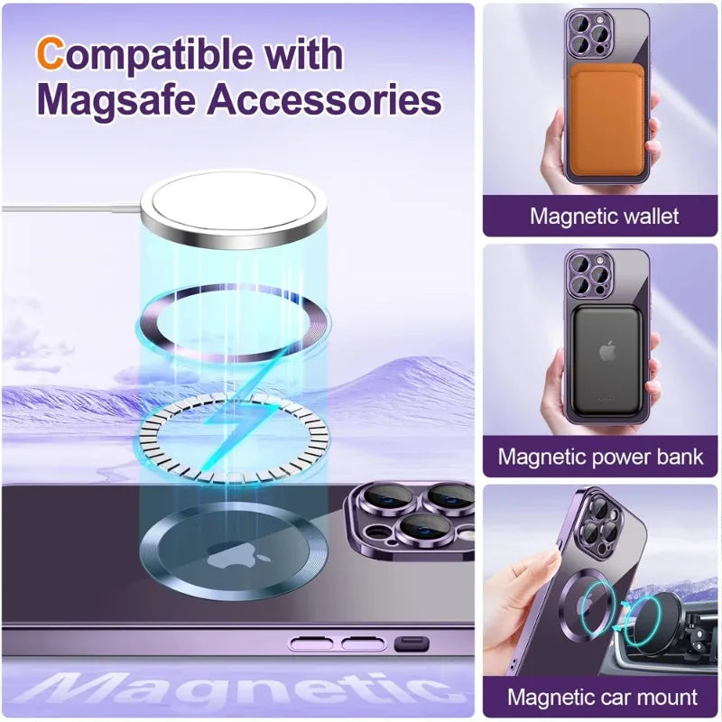 Electroplated Magnetic Glitter Case for iPhone