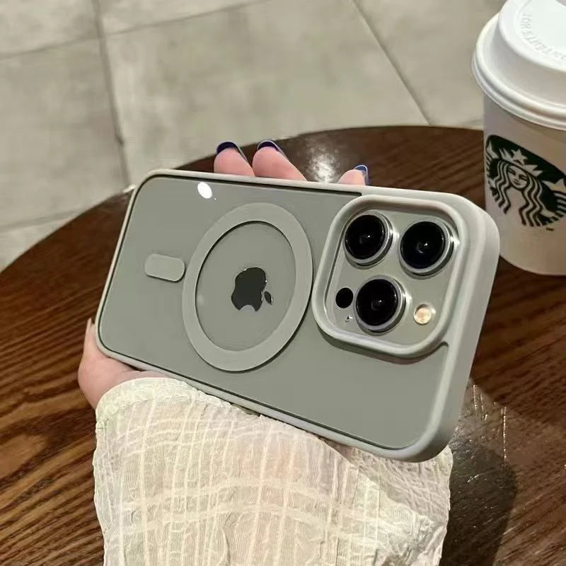 Transparent Matte Acrylic Magsafe Phone Case