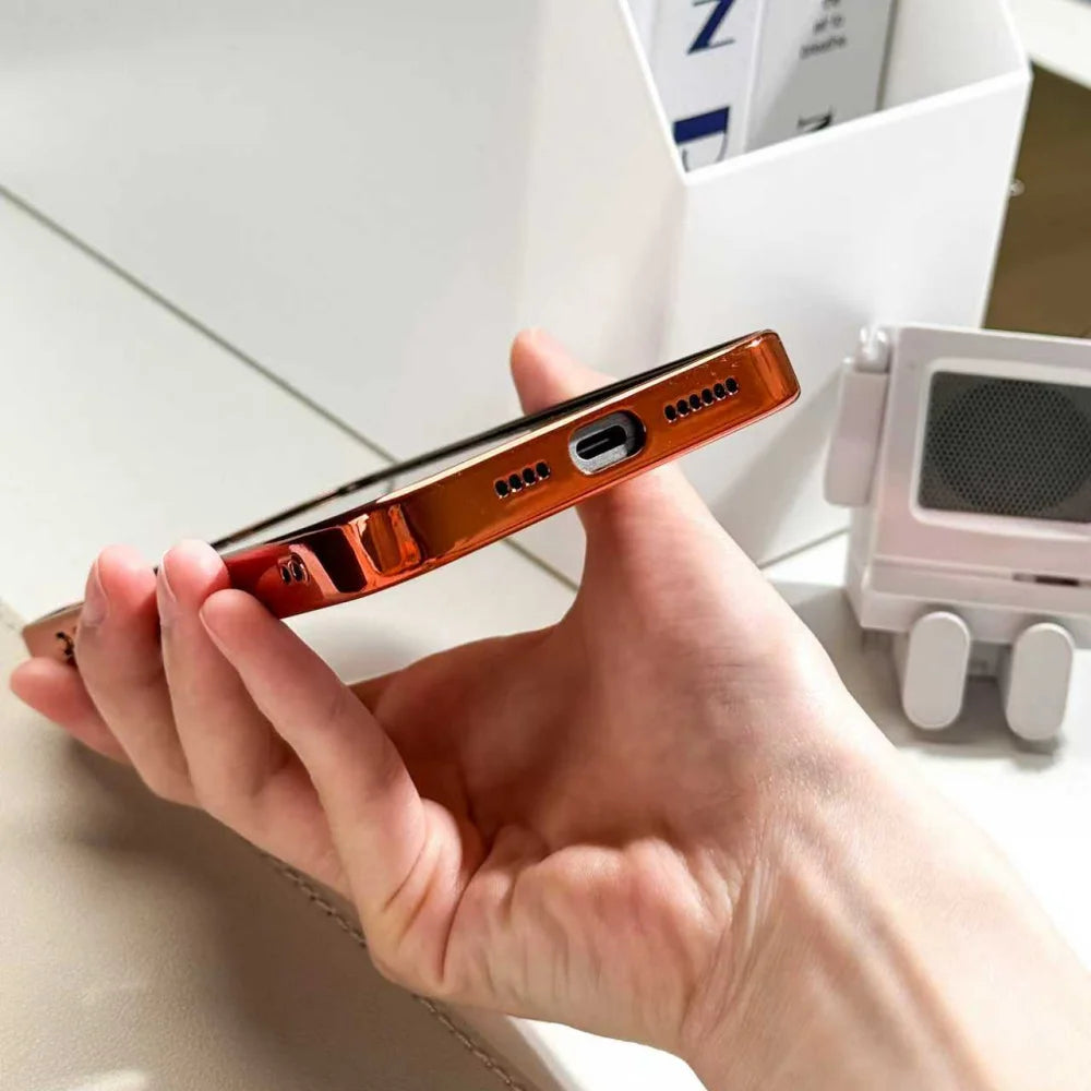 Plating Magnetic Crystal Lens Phone Case